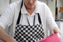 Making food in kitchen